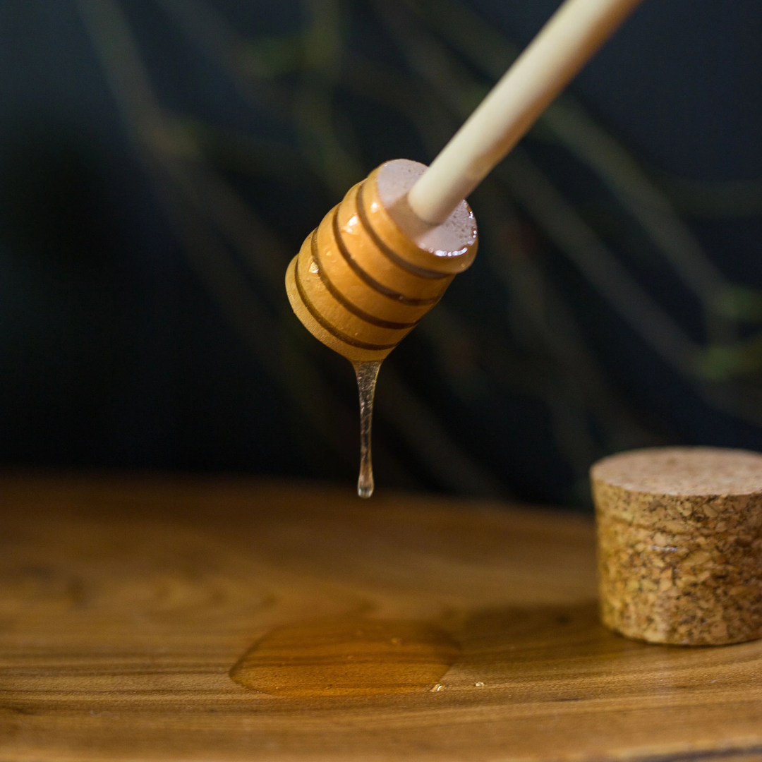 Honey Jar with Wooden Dipper