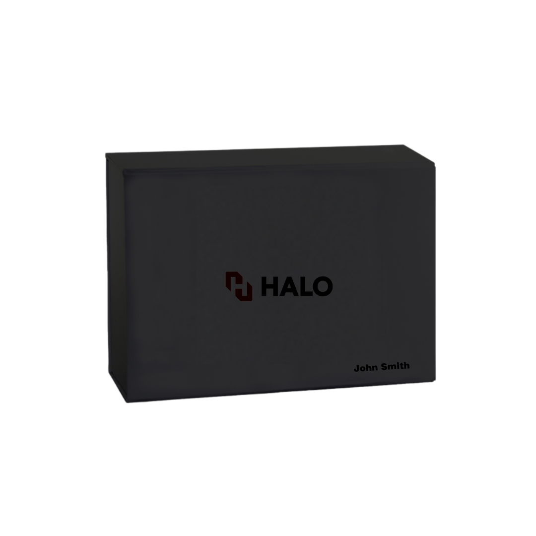 Large Black Soft Touch Box - Black Logo